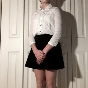 Cream Colored Blouse Bronze buttons